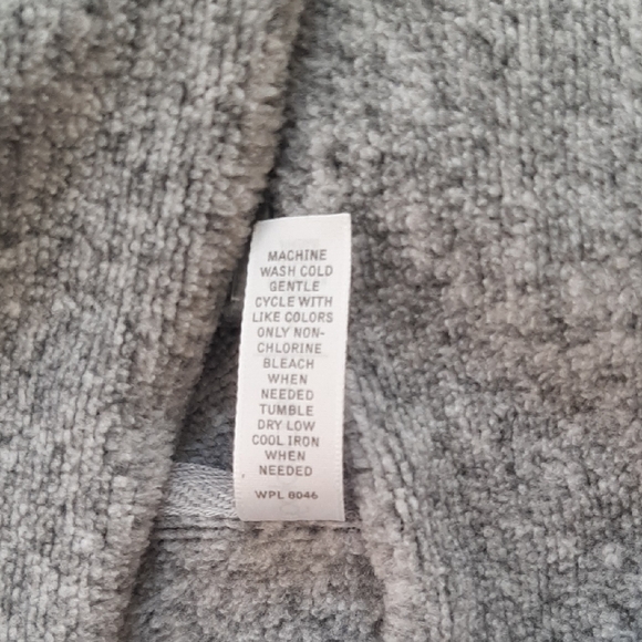 Idealogy White, Dark And Light Grays Cowl Neck Shirt Fleece Lined Women's Sz L - Picture 11 of 14